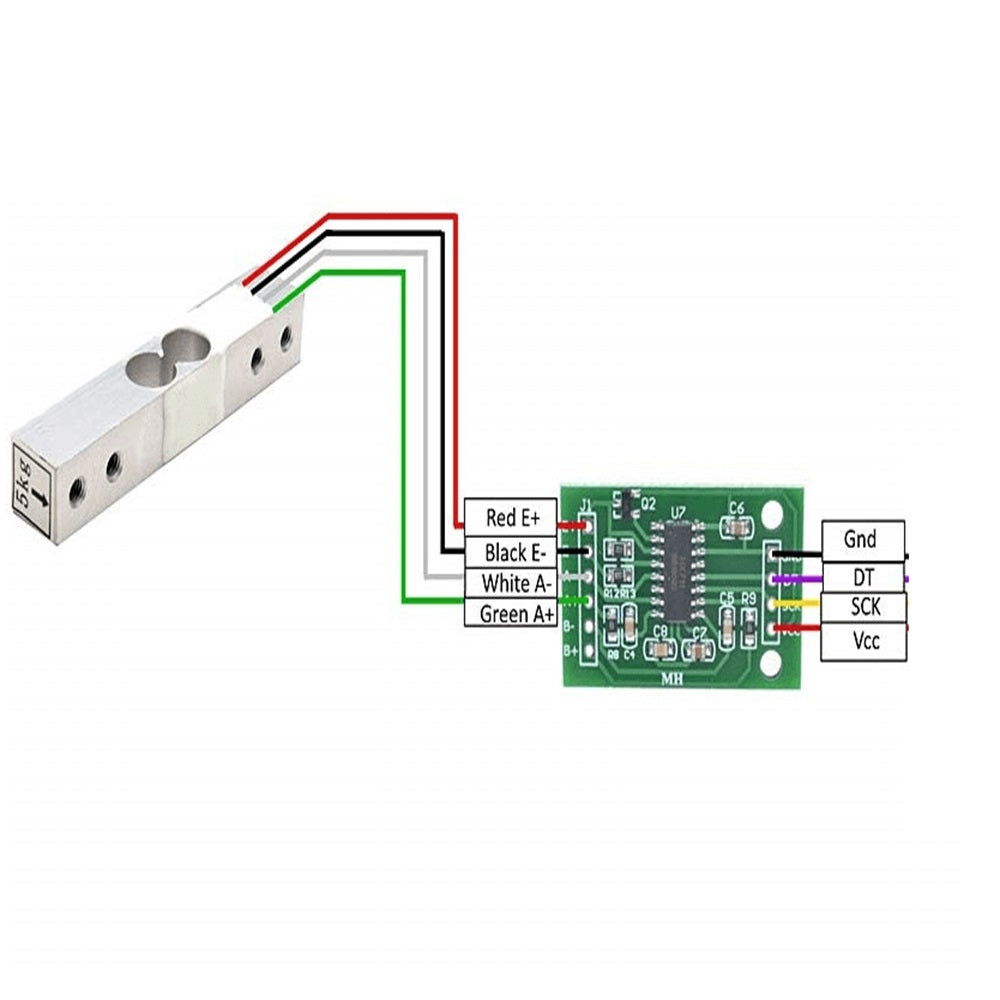 Weighing Load Cell Sensor 5kg with connecting Wires