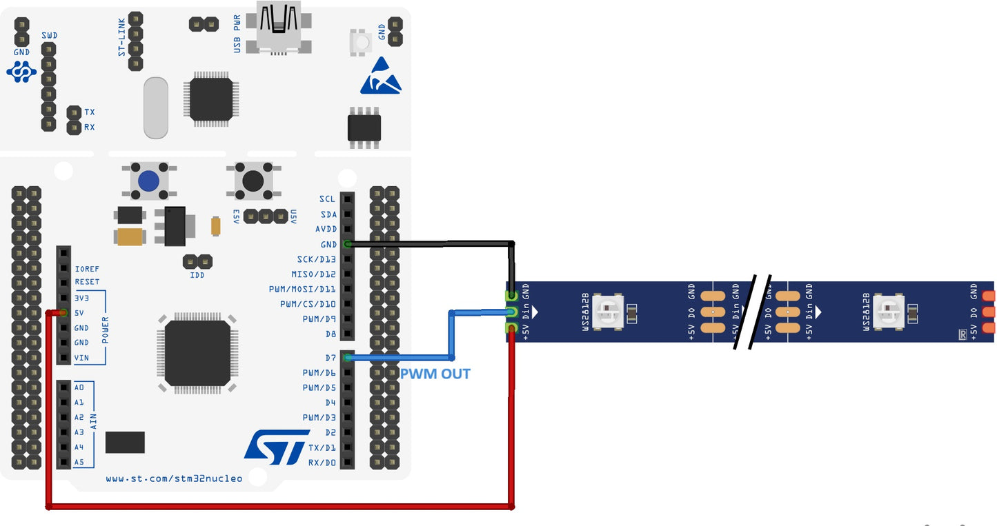 8 Bit WS2812B 5050 RGB LED Strip