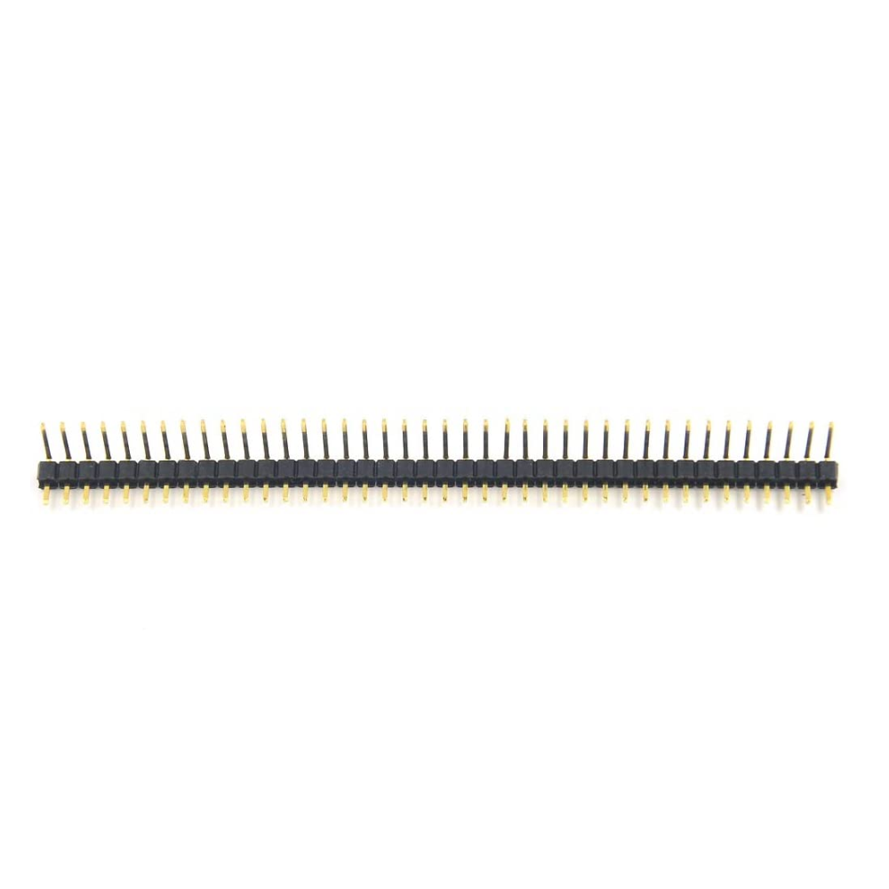 Header Pins 40×1 Right Angle with 2.54mm Pitch (Yellow Gold)
