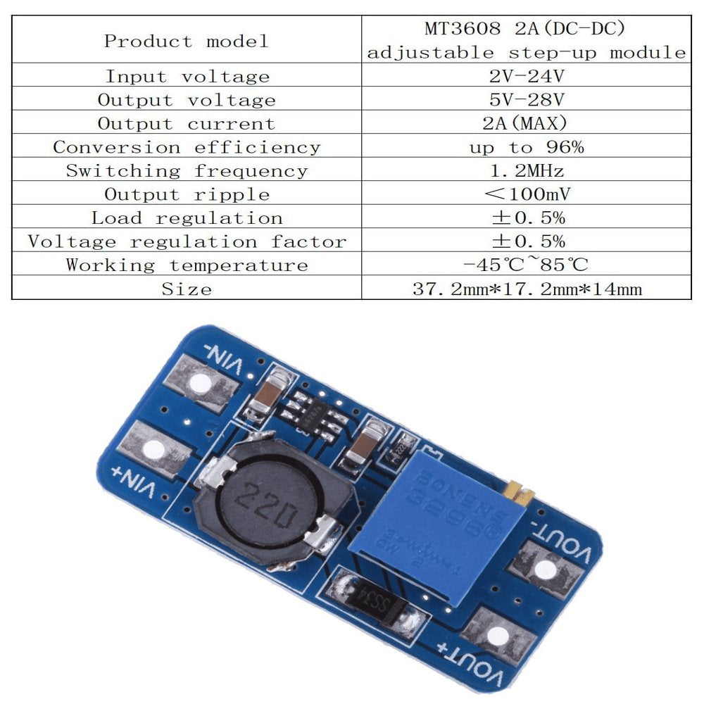 MT3608 DC-DC Boost Converter Module