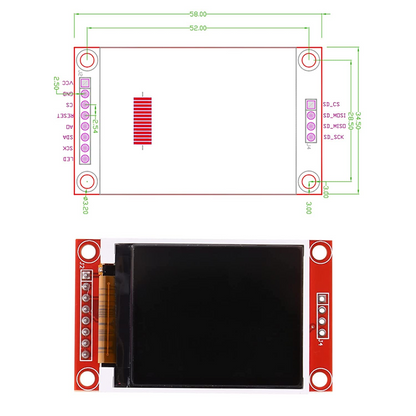 1.8 Inch TFT LCD Module 128x160 (ST7735)